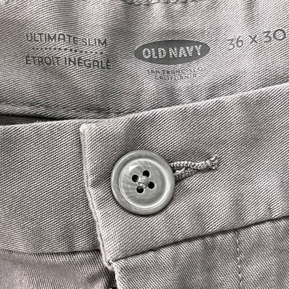 Old Navy Men's Ultimate Slim Dress Pants Size 36x30 Gray - Picture 7 of 7